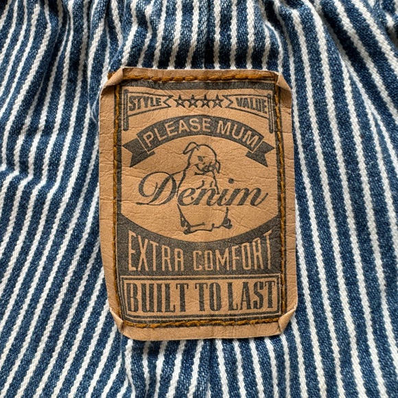 Vintage Please Mum Denim Pinstripe Jeans Cotton Extra Comfort Bossnova Tag - Picture 9 of 12